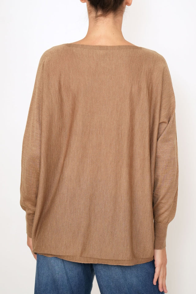 Cardigan con bottoni in lana merino Zegna Baruffa - Biscotto