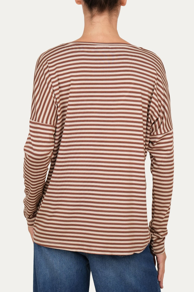 Maglia scollo a V Comfy - Moka