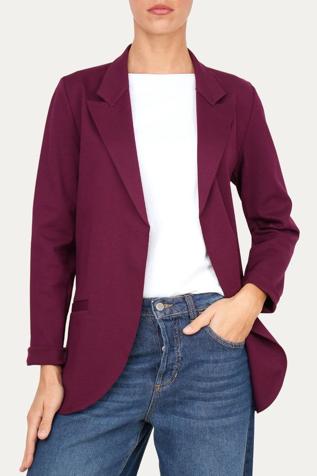 Giacca punto Milano JOLIE - Burgundy