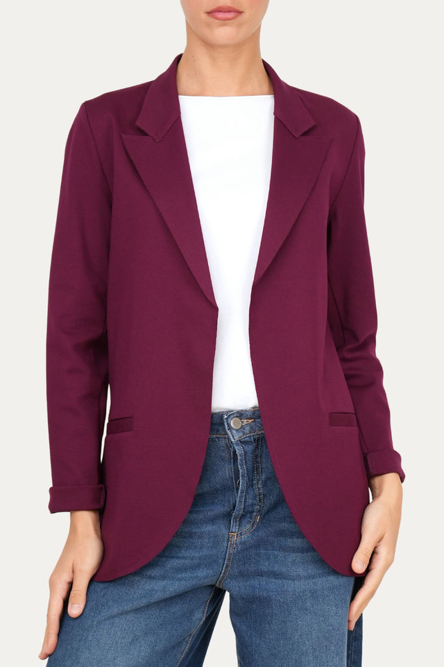 Giacca punto Milano JOLIE - Burgundy