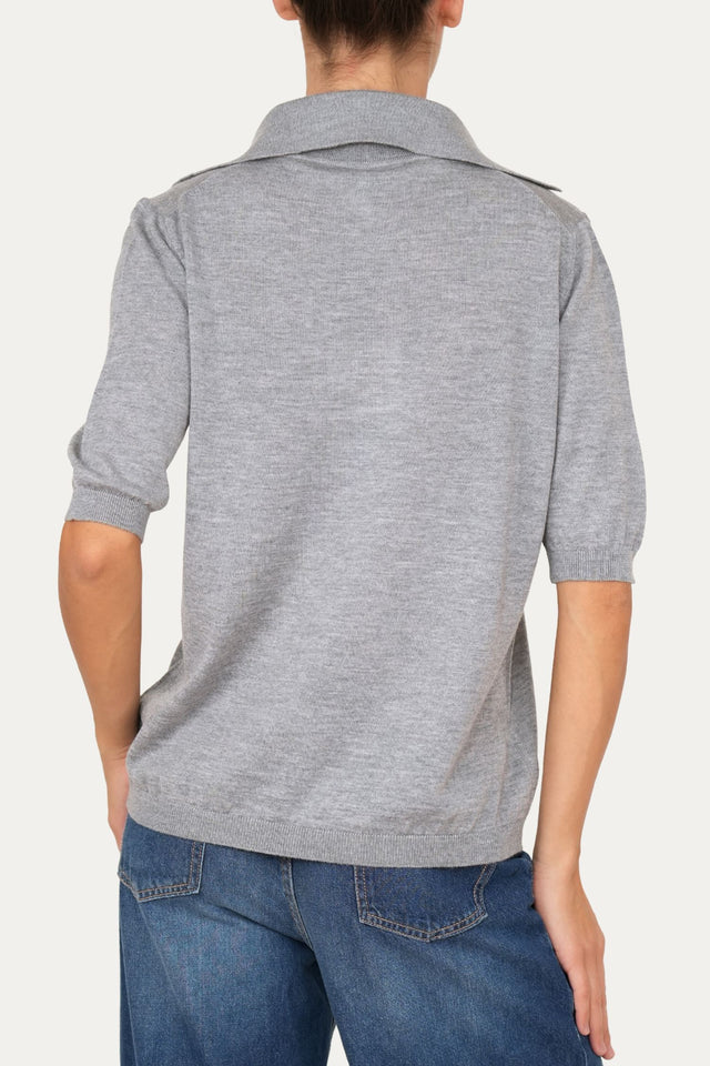 Polo in lana vergine merino Zegna Baruffa - Grigio