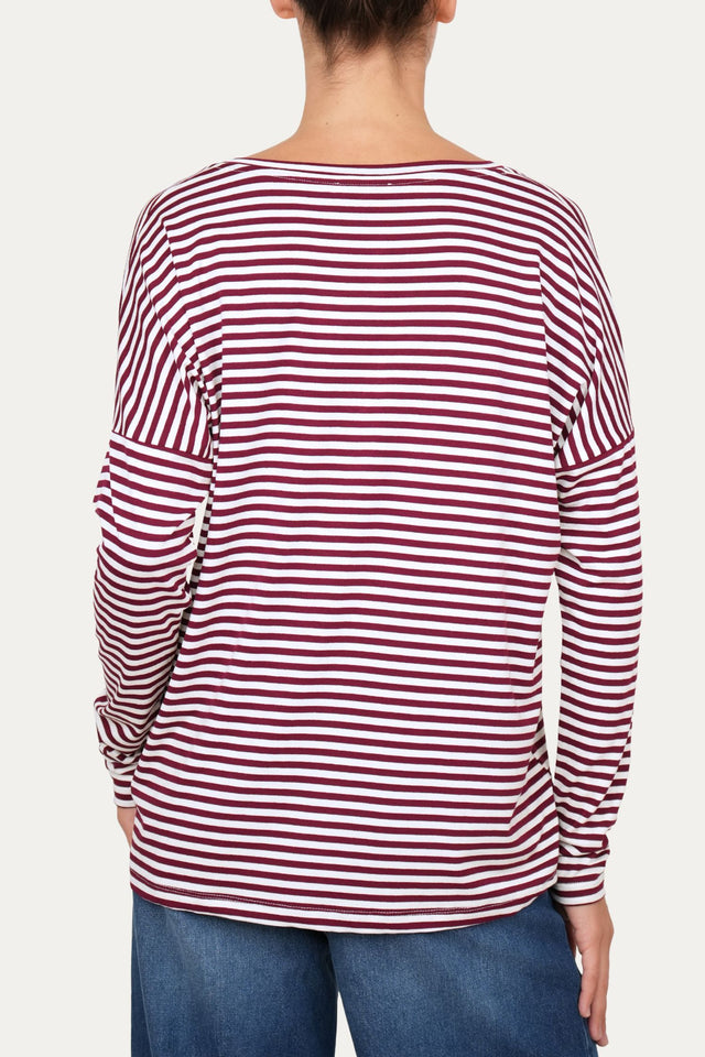 Maglia scollo a V Comfy - Vino