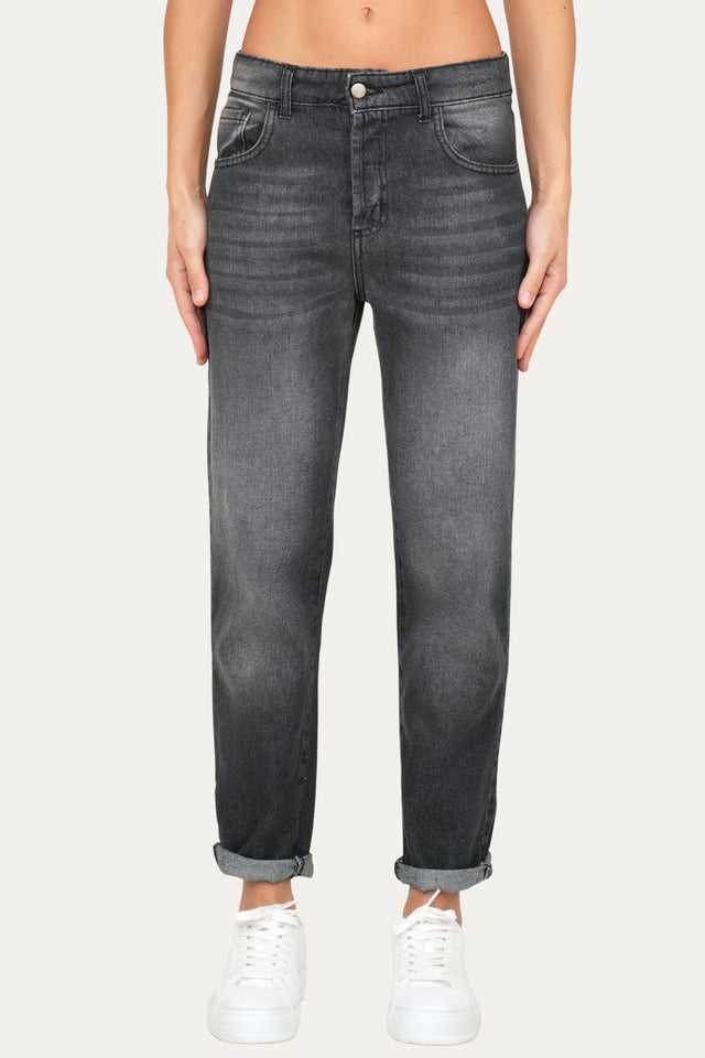 Jeans boyfriend SAMMY tessuto slegato - Denim Nero