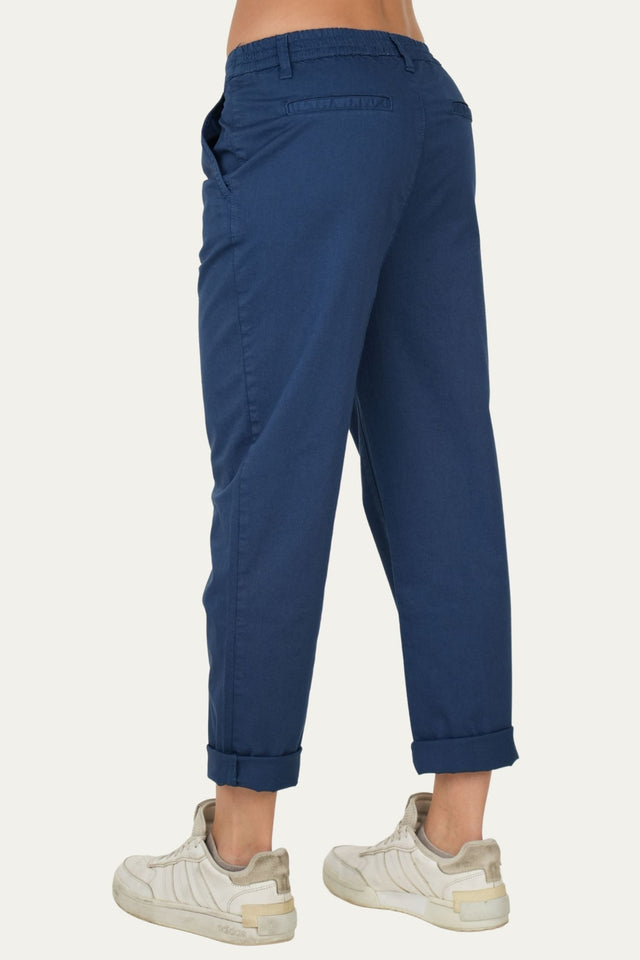 Pantalone boyfriend SALLY cotone Light - Blu