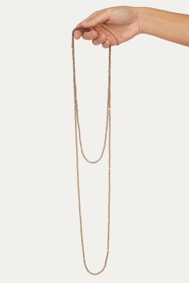 Collana punto luce PERLE PICCOLE - Taupe