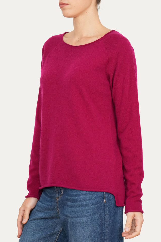 Maglia BASIC misto cashmere - Ciclamino
