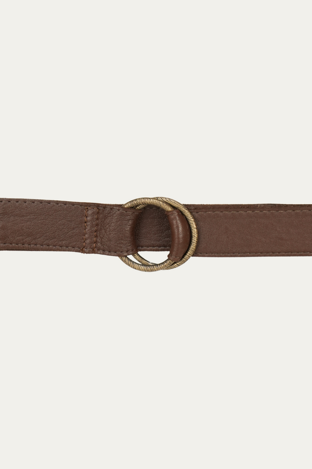 Bulier-Double ring belt - dark brown
