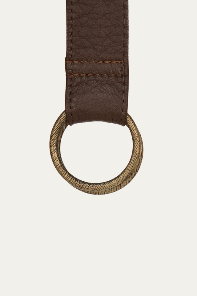 Bulier-Cinturón con doble anilla - marrón oscuro