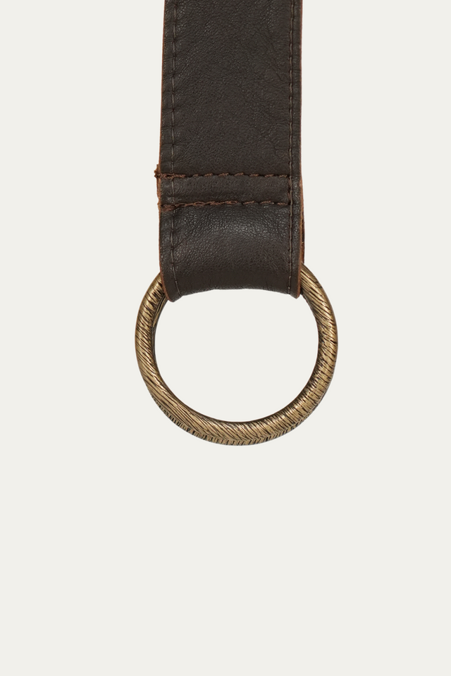 Bulier-Cinturón con doble anilla - marrón oscuro