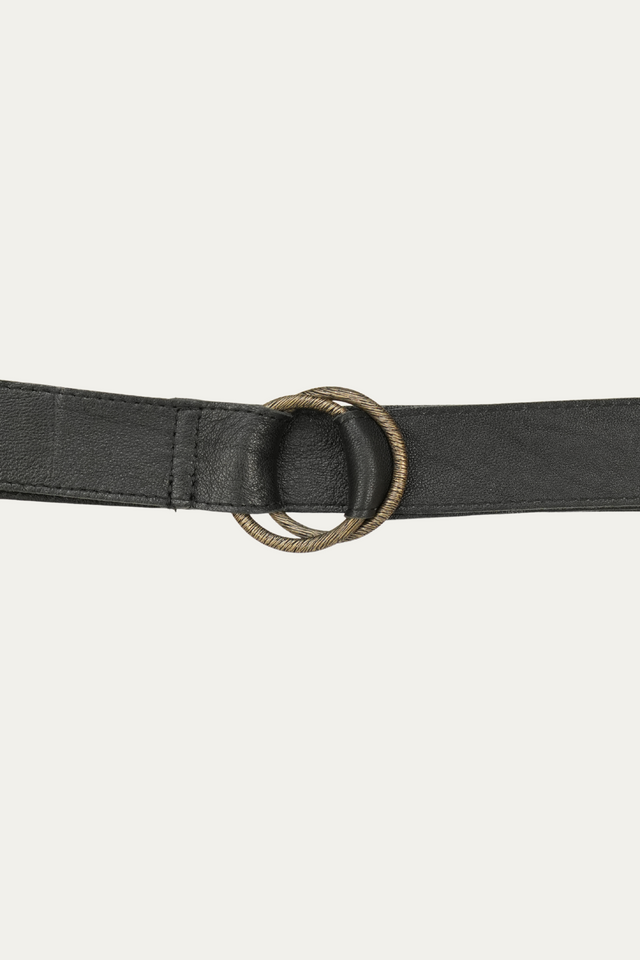 Bulier-Double ring belt - black
