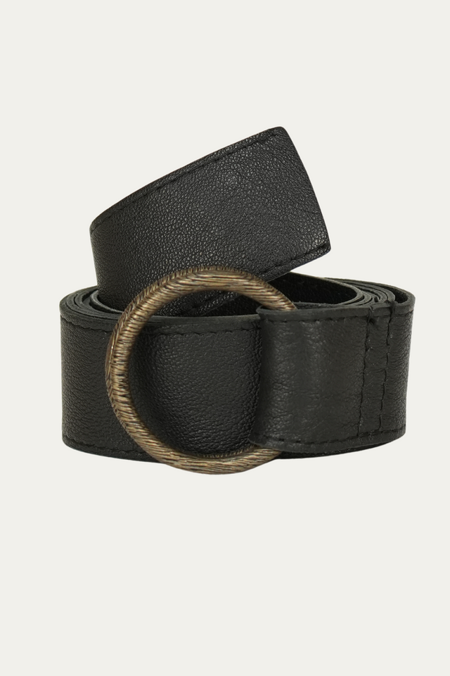 Bulier-Double ring belt - black