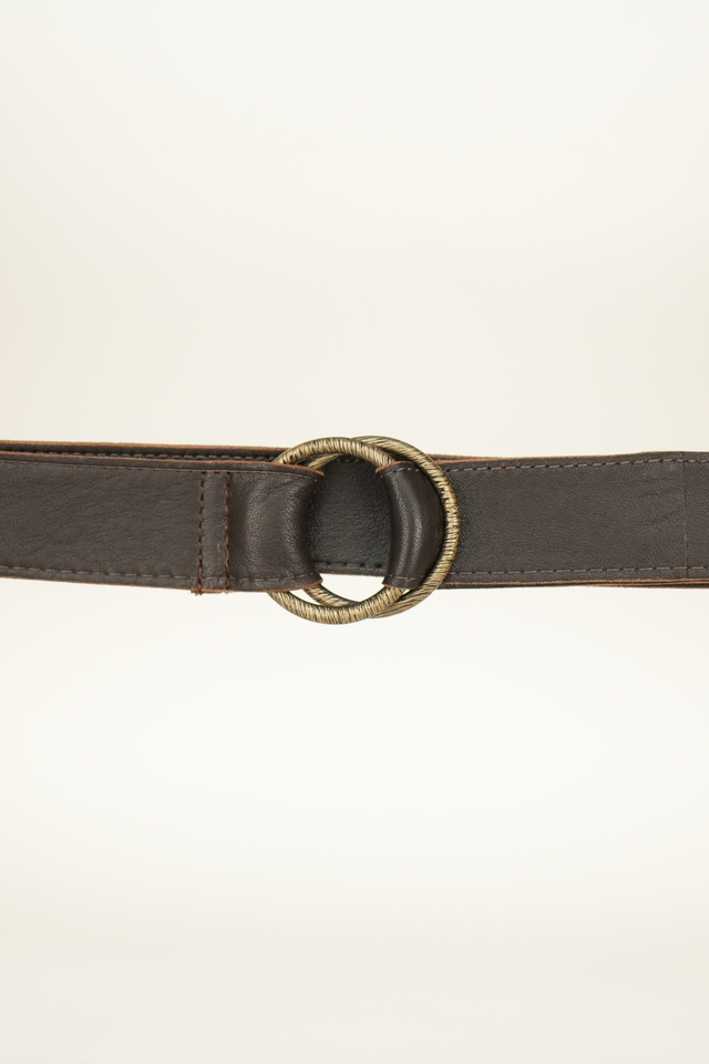 Bulier-Double ring belt - dark brown