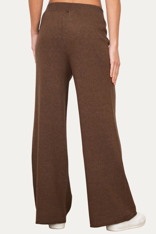 Pantalone palazzo misto cashmere - Castoro