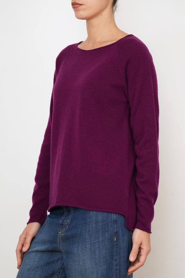 Maglia BASIC misto cashmere - Barbabietola