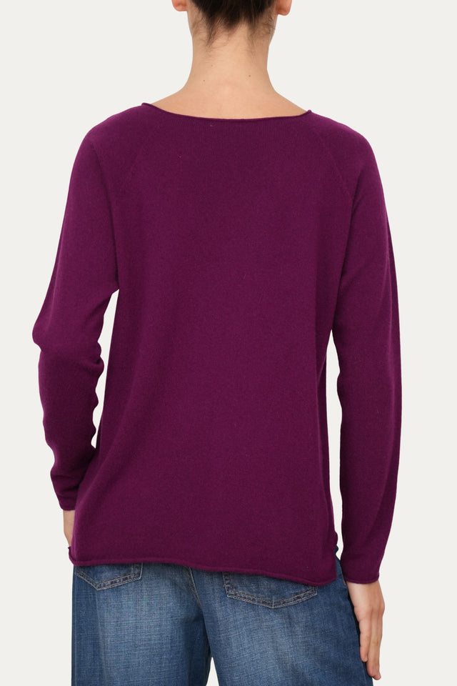 Maglia BASIC misto cashmere - Barbabietola