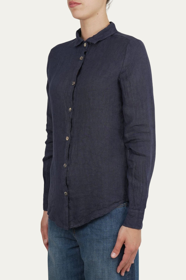 Camicia in lino - Blu
