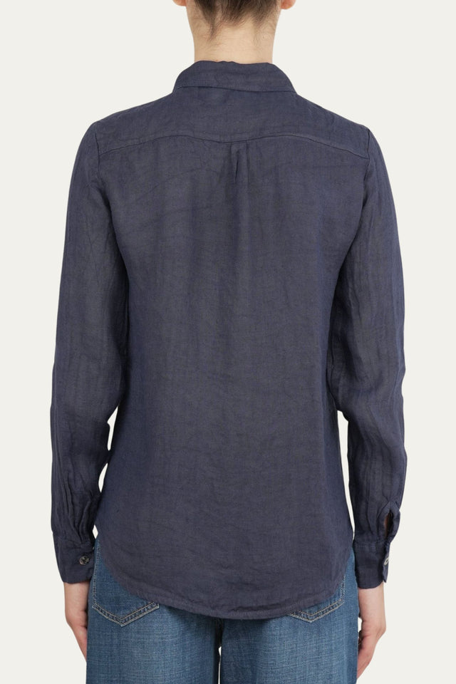 Camicia in lino - Blu