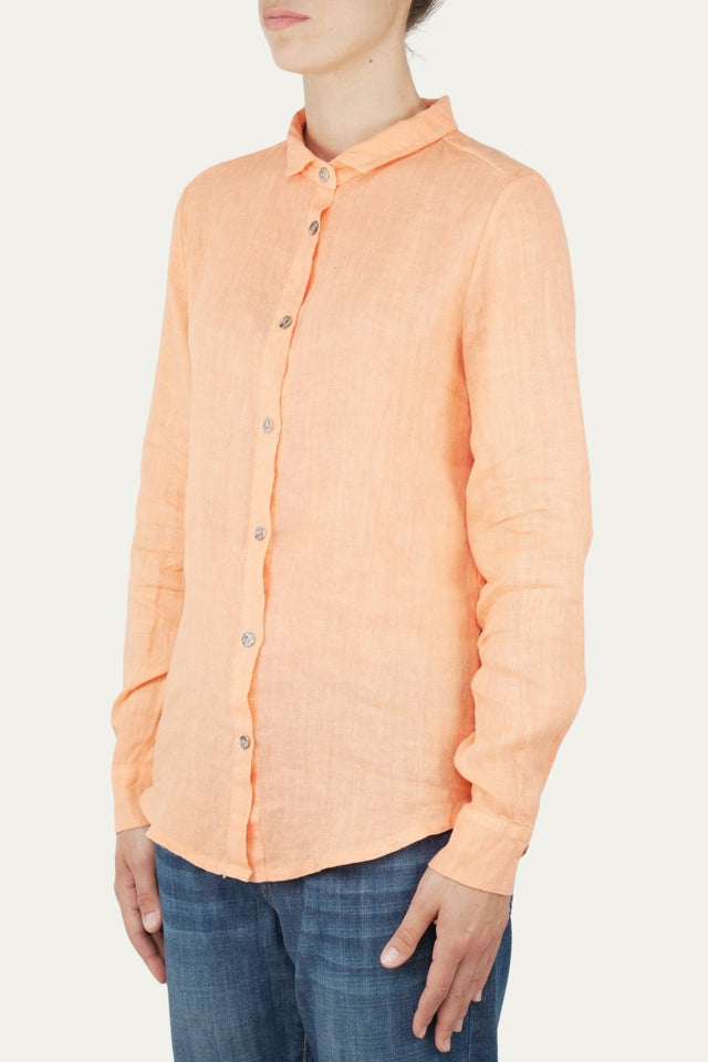 Camicia in lino - Peach pink
