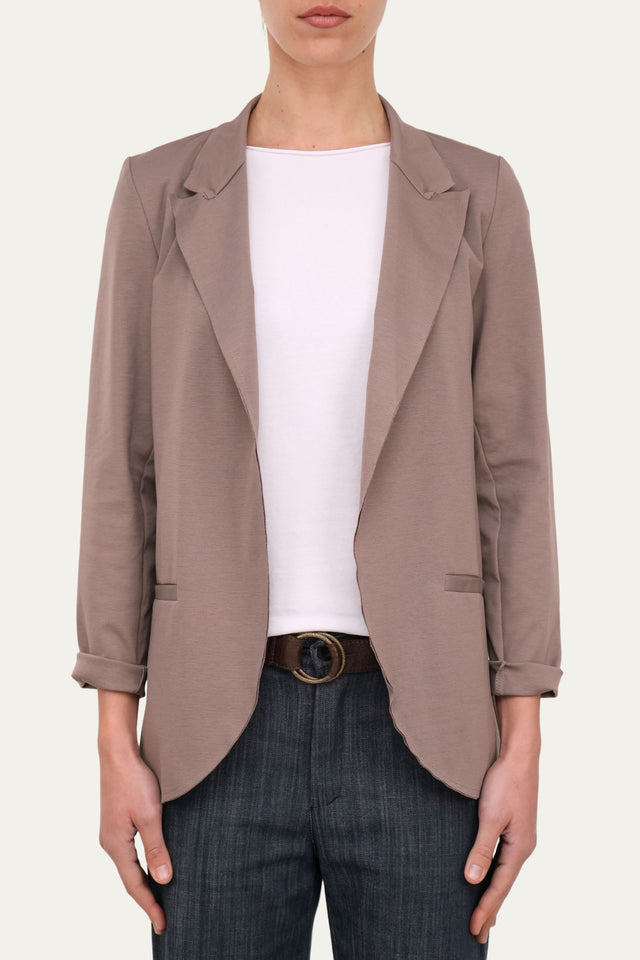 Giacca punto Milano JOLIE leggera - Taupe