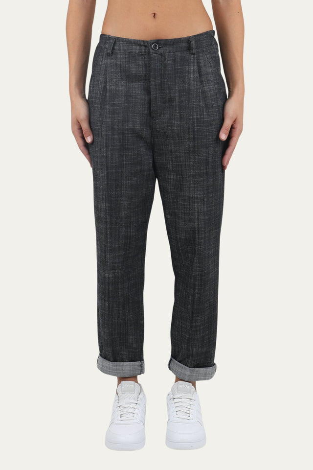 Bulier-Boyfriend trousers - dark denim