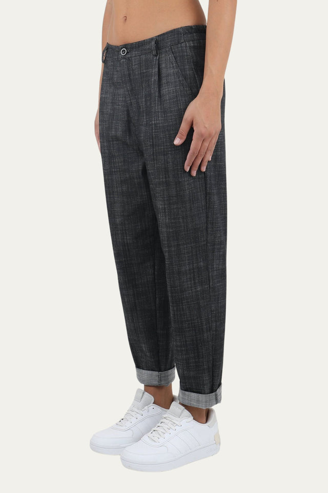 Bulier-Boyfriend trousers - dark denim