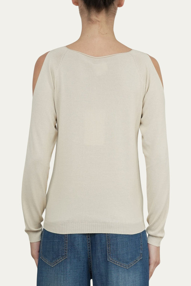 Maglia fori spalle - Sabbia