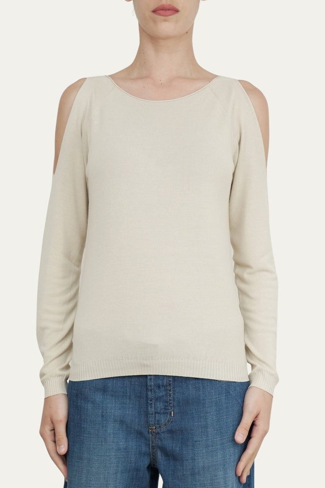Maglia fori spalle - Sabbia
