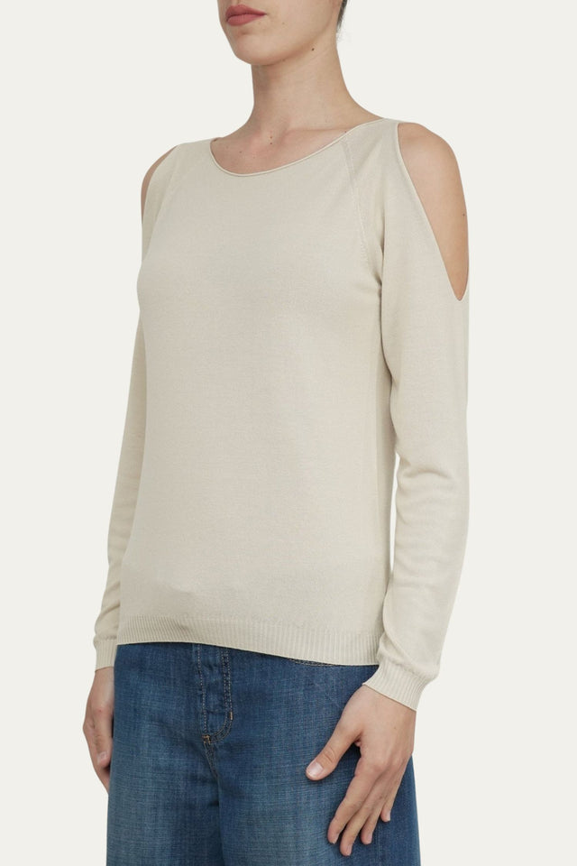 Maglia fori spalle - Sabbia