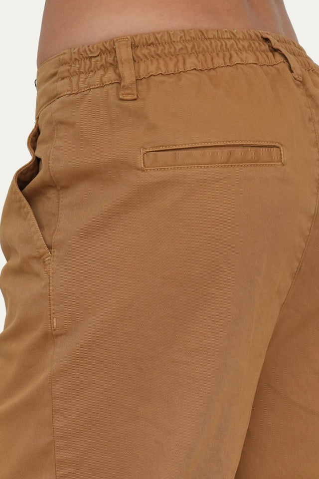 Pantalone boyfriend SALLY cotone elite - Camel