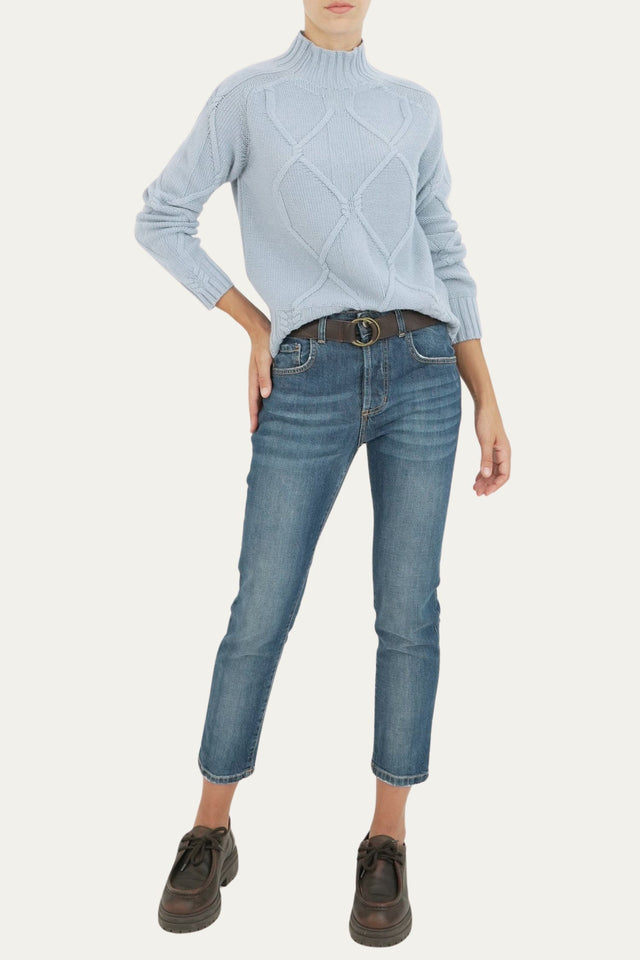 Maglione ROMBI misto cashmere - Polvere