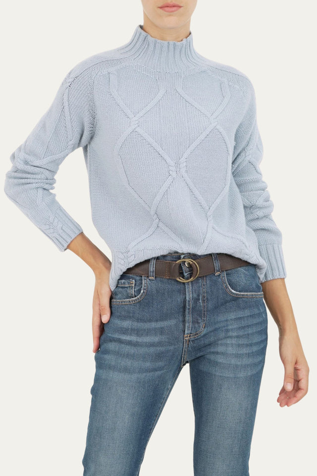 Maglione ROMBI misto cashmere - Polvere