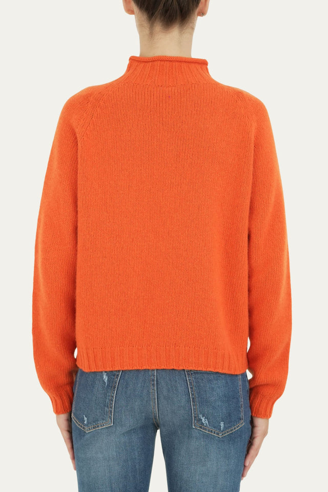 Maglione TRECCE misto cashmere - Arancio