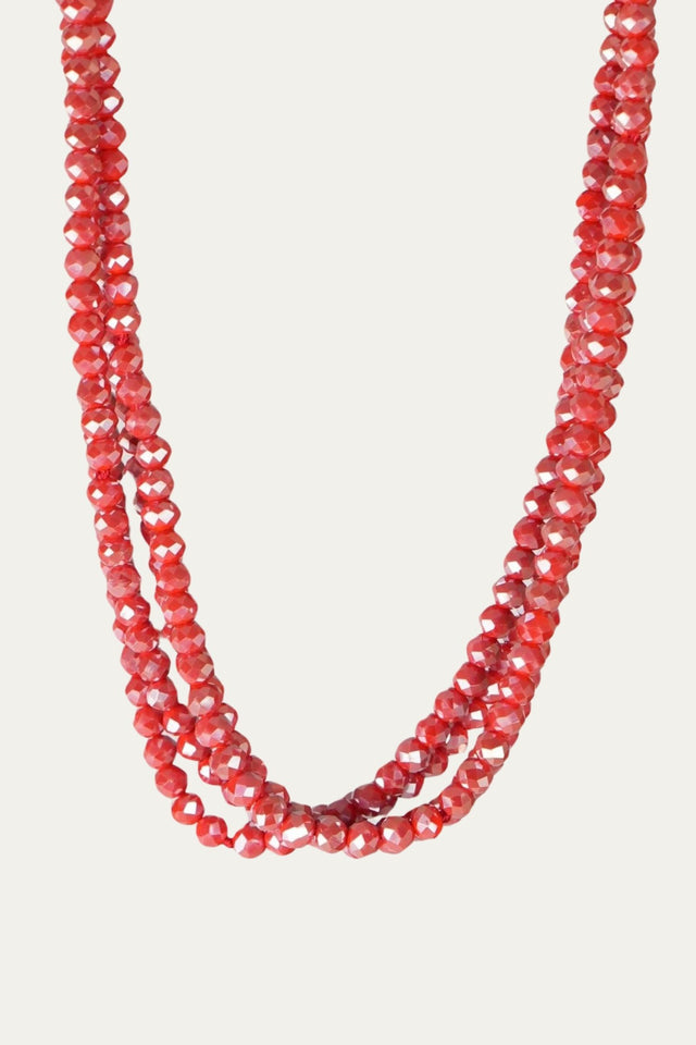 Collana punto luce - Corallo