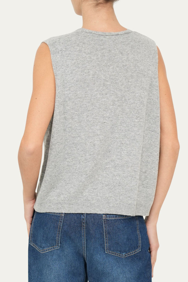 Gilet con bottoncini - Grigio Chiaro