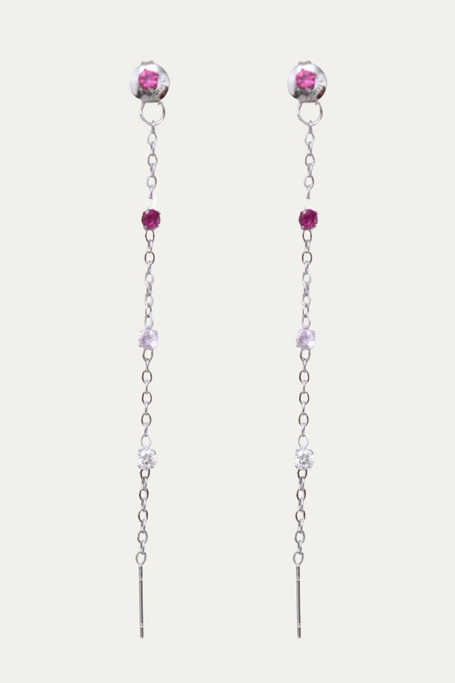 Pendenti punto luce degradè Fucsia - Argento