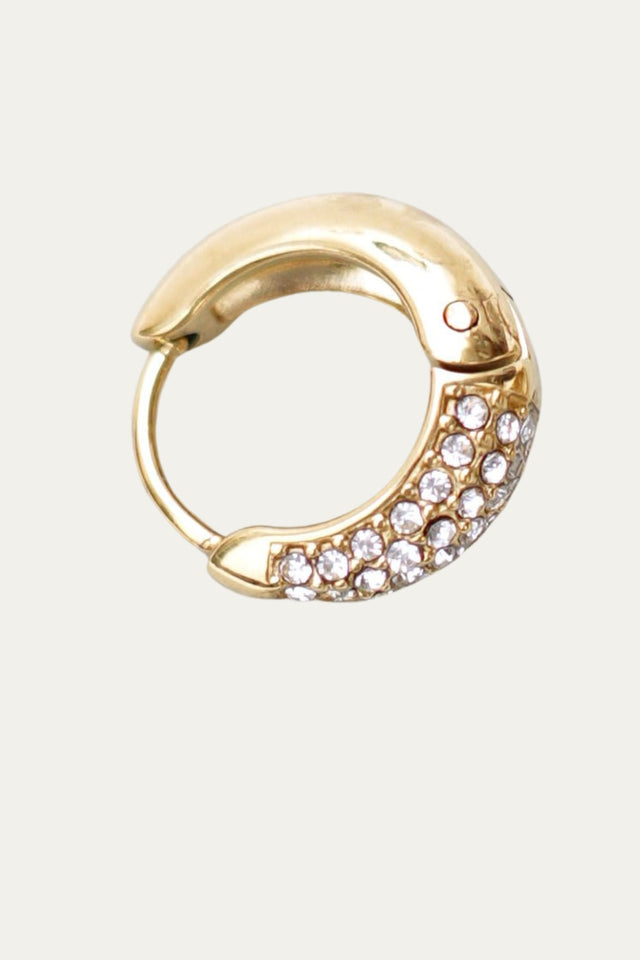 Orecchini a cerchio punti luce - Oro