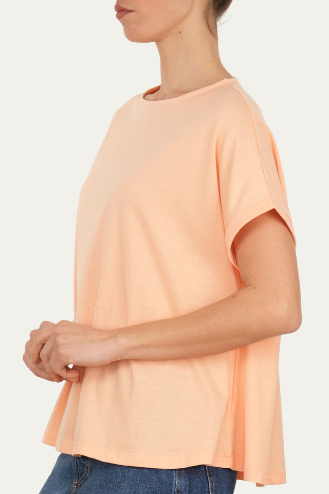 T-shirt a barchetta cotone - Pesca