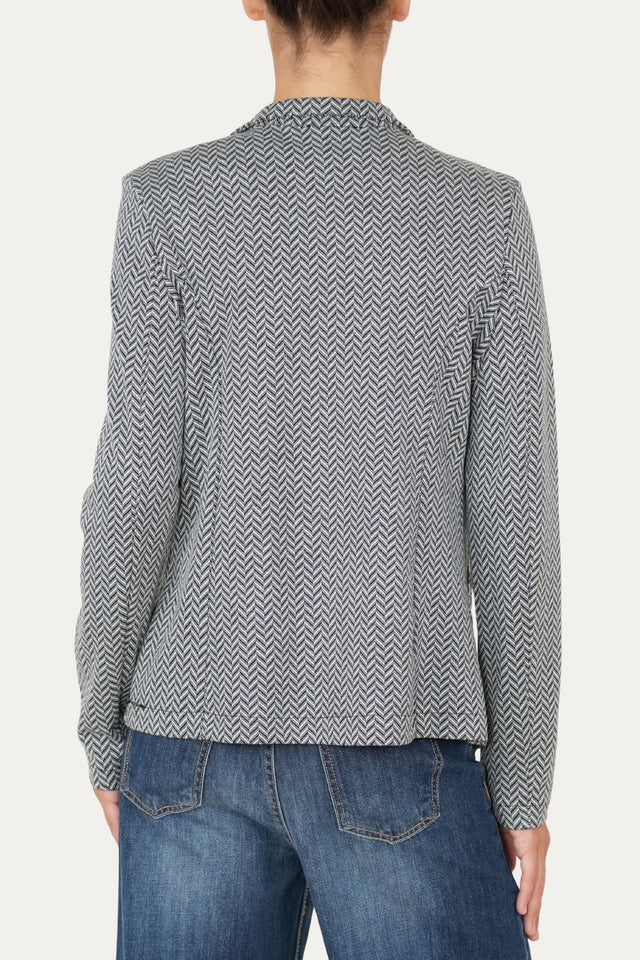 Giacca spigata monopetto classy - Bianco Nero