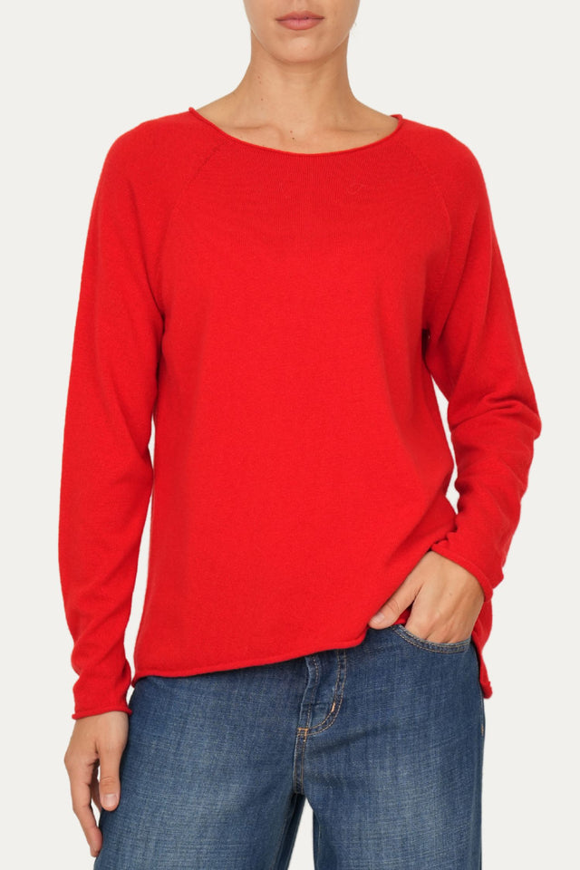 Maglia BASIC misto cashmere - Rosso