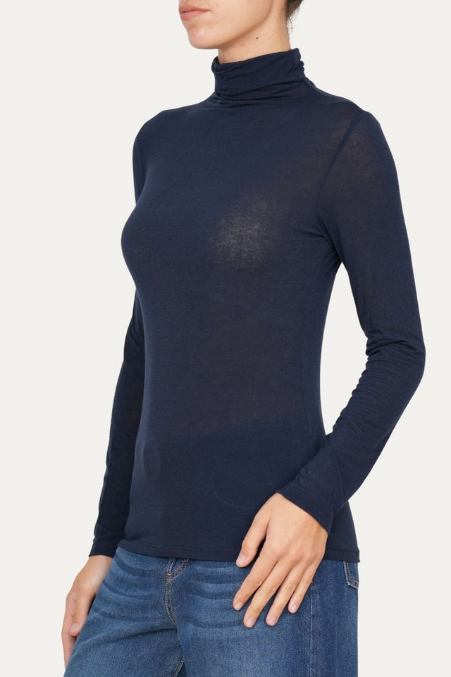 Maglia cachemirina dolcevita - Blu