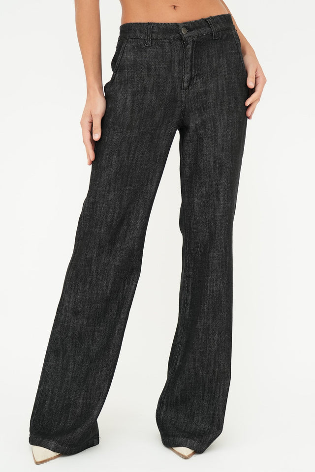 Bulier - Jeans LIA tessuto slegato - Nero - Elisa Paglia