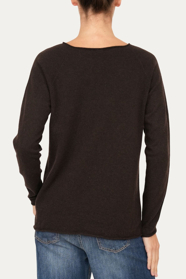 Maglia BASIC misto cashmere - Caffè