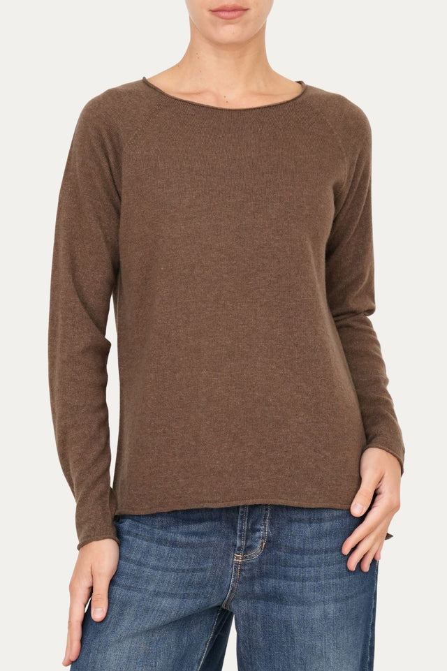 Maglia BASIC misto cashmere - Castoro