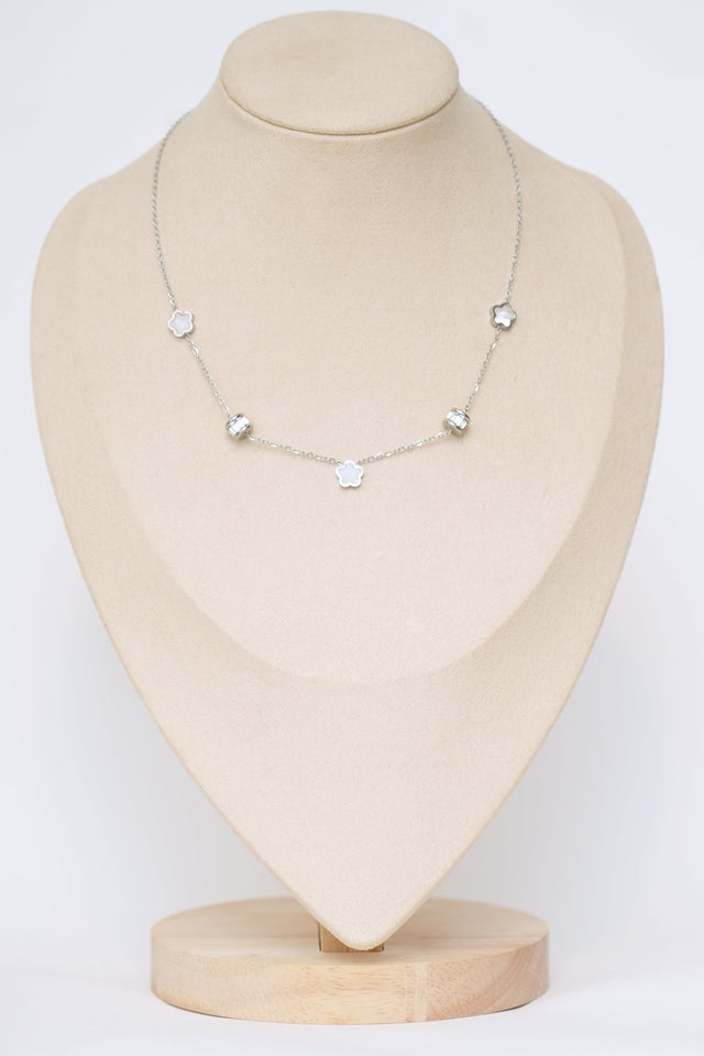 Collana Flower punto luce - Argento - Elisa Paglia