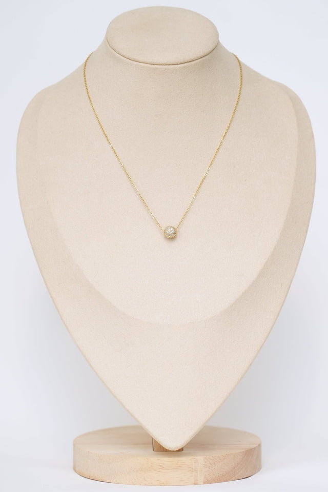 Collana sfera pavè - Oro - Elisa Paglia