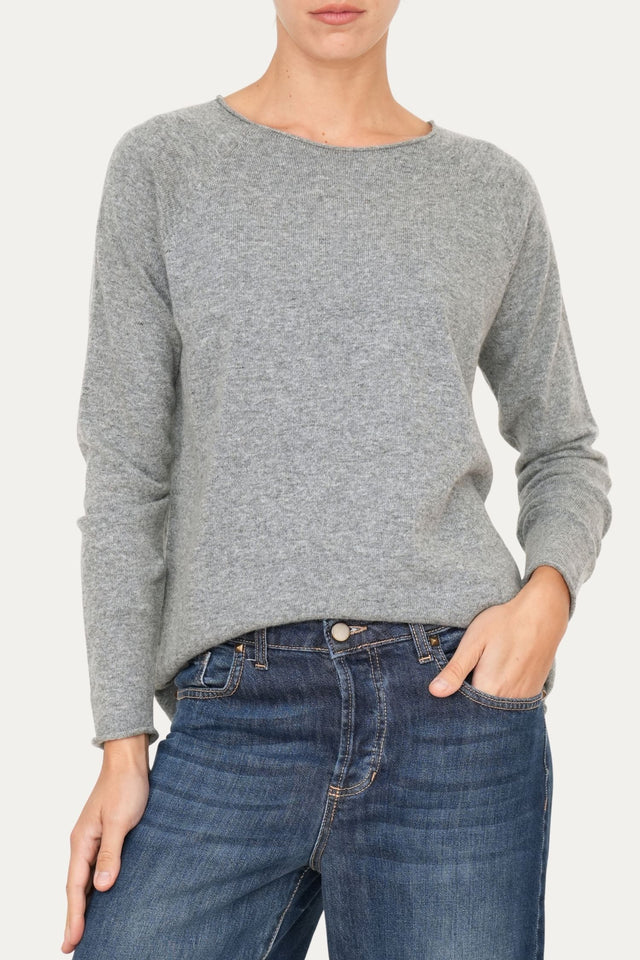 Maglia BASIC misto cashmere - Grigio