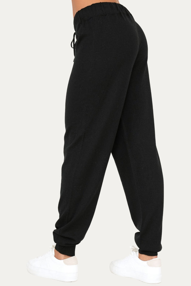 Pantalone boyfriend in lana merino Zegna Baruffa - Nero