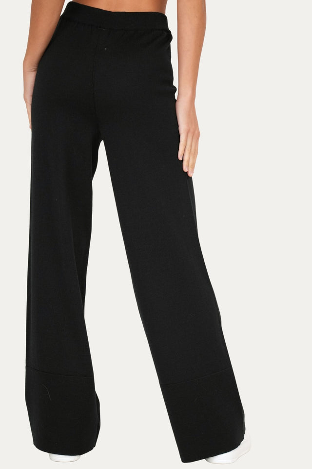 Pantalone palazzo in lana merino Zegna Baruffa - Nero