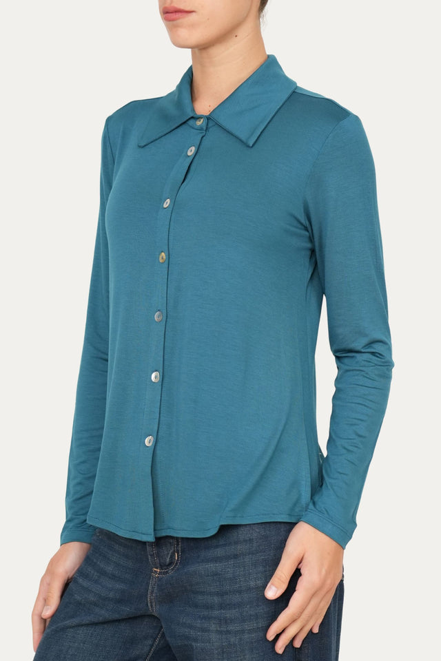 Camicia Jersey di Viscosa MILLY - Ottanio