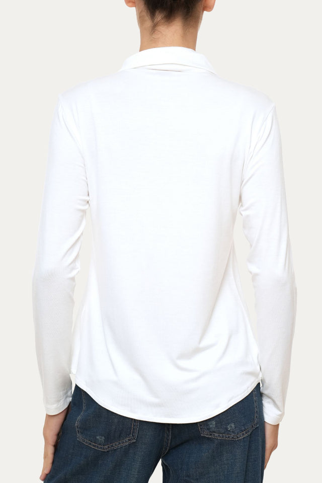 Camicia Jersey di Viscosa MILLY - Panna